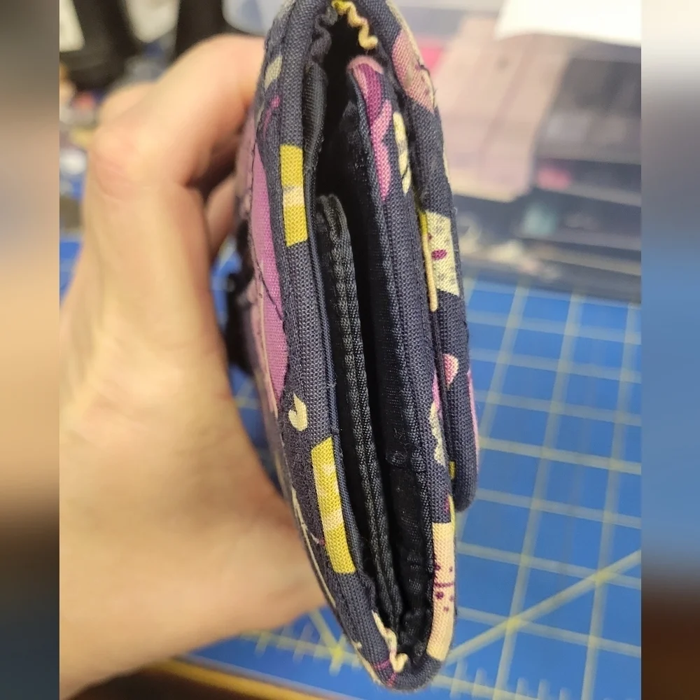 Vera Bradley Floral Patterned Magnet Closure Wallet 8 X 4